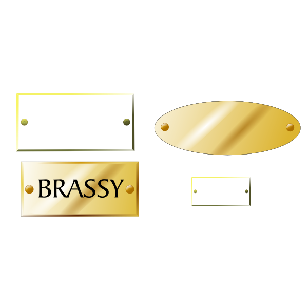 Vector image of brass engraving tile