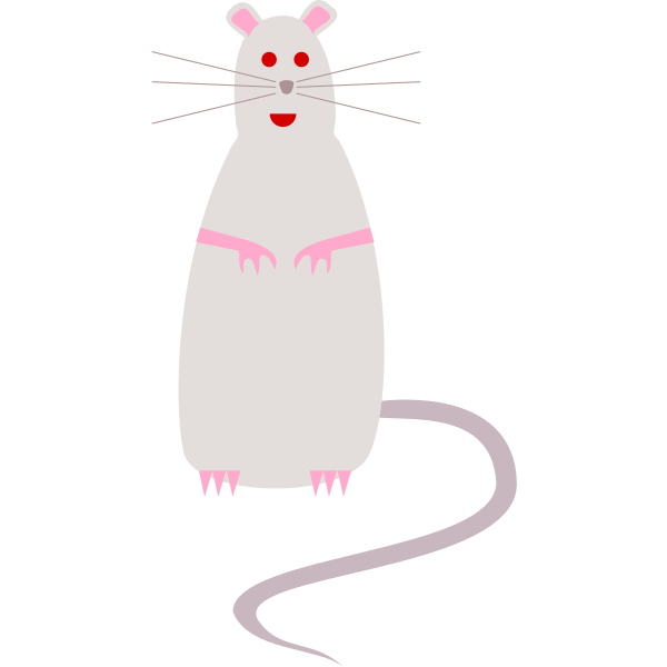 Vector drawing of rat - cartoon style