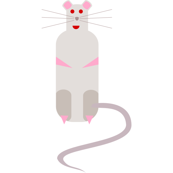 Vector image of cartoon rat