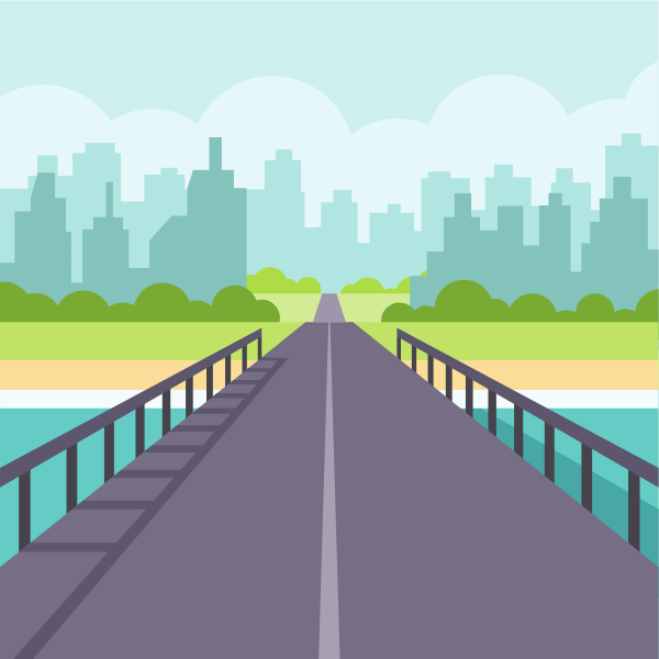 Bridge towards the city