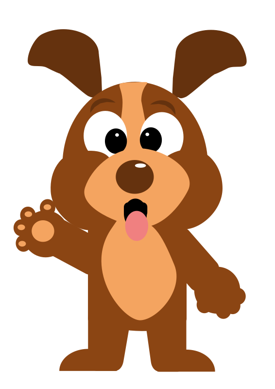 Brown cartoon dog