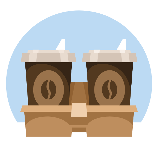 Brown coffee cups