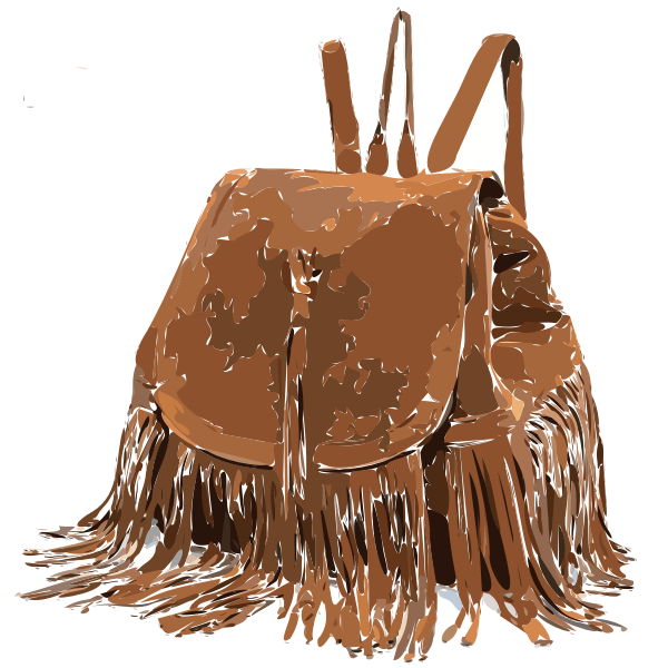 brown tassled bag
