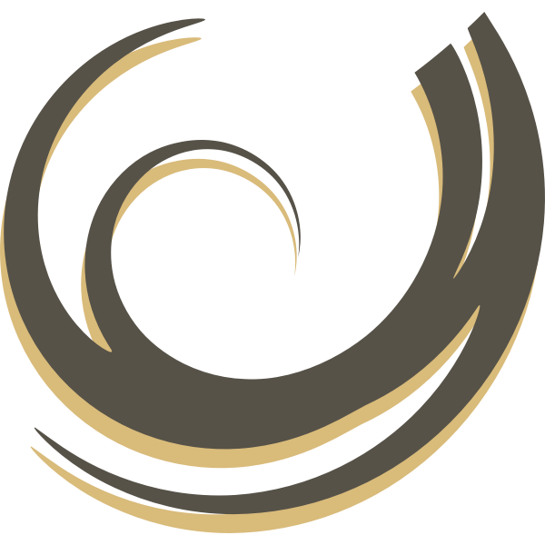 Vector illustration of large golden swirl | Free SVG Pen Circle Transparent Background