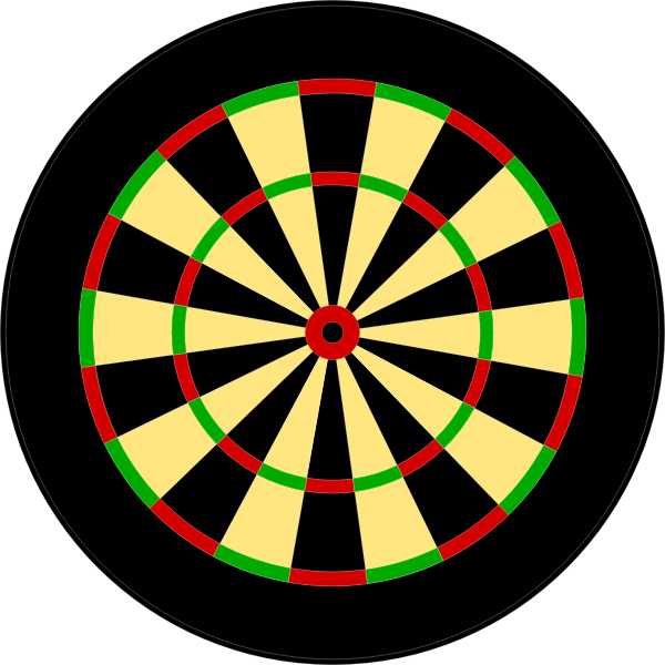 Vector illustration of round darts target