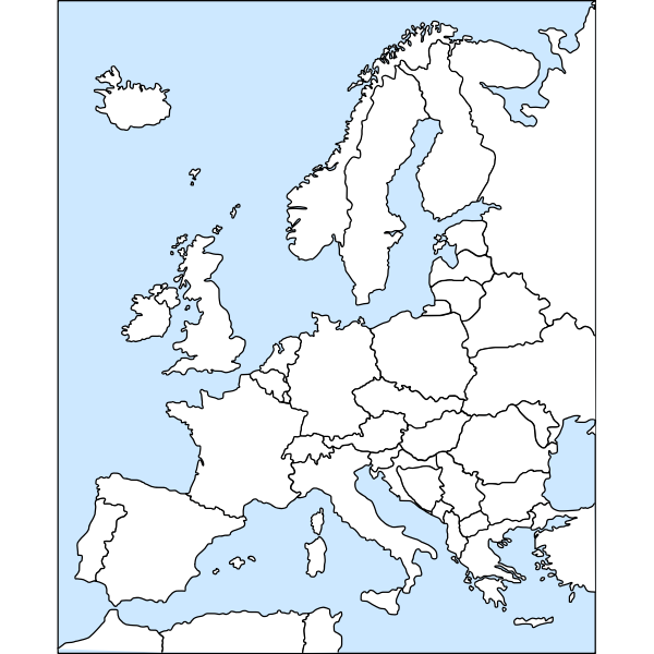 Download Vector Clip Art Of Map Of Europe Free Svg