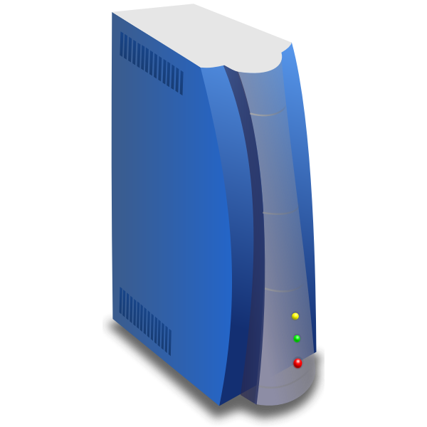 Vector image of blue server