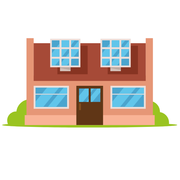 Building with solar panels