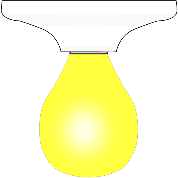 Lightbulb in Ceramic Fixture