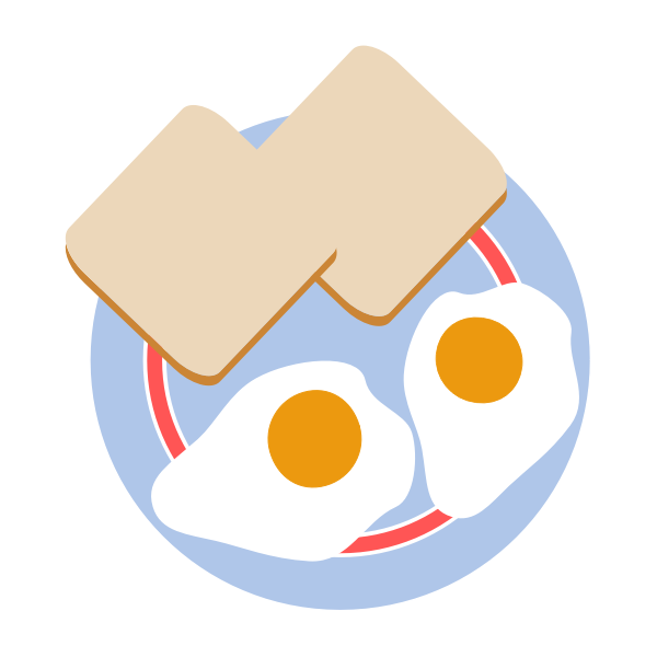 Eggs and toast | Free SVG