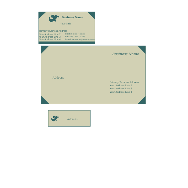 business card envelope label