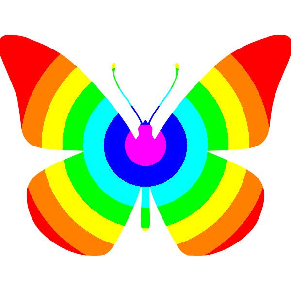 Butterfly rainbow colors | Free SVG