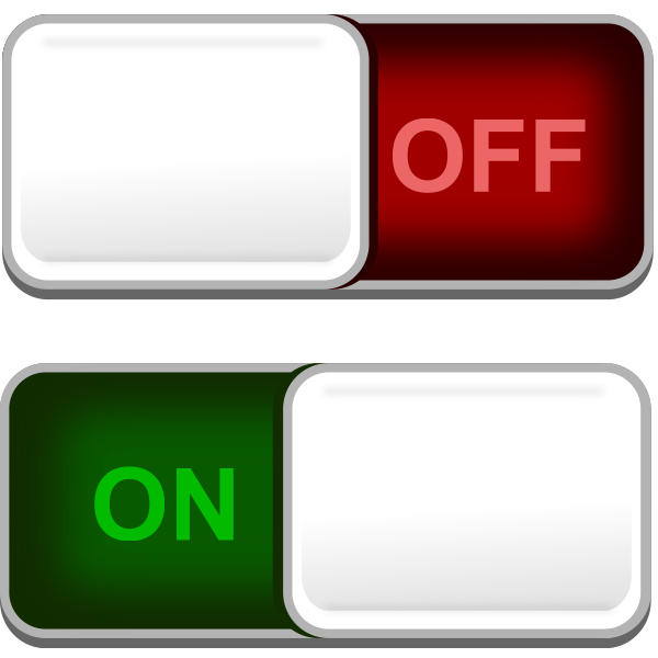 Vector clip art of on and off button switches | Free SVG