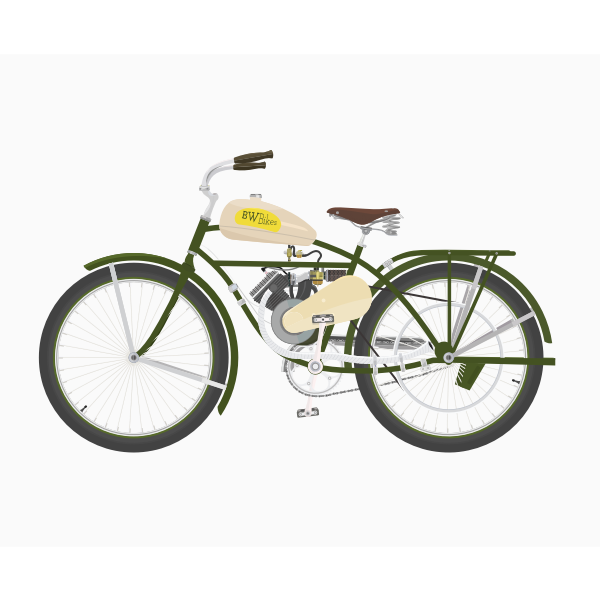 Vintage bicycle with motor