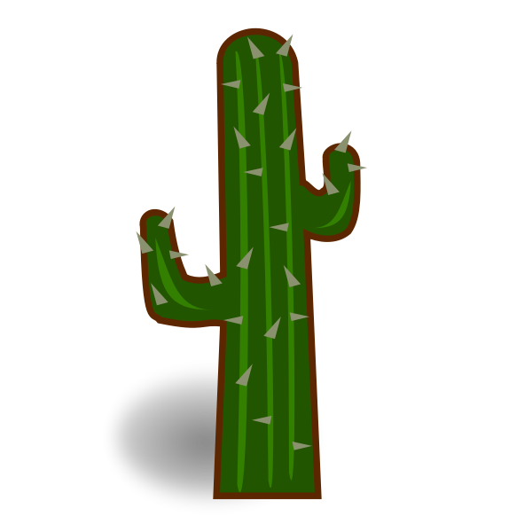Outlined cactus