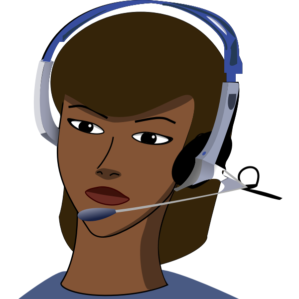 Call center worker vector graphics