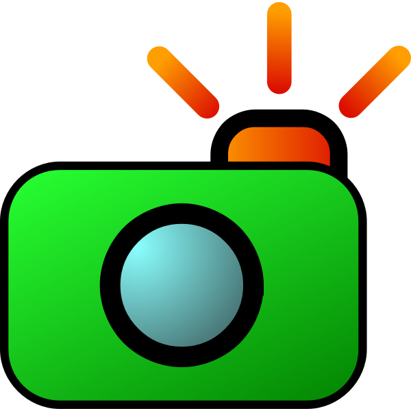 Colorful camera and photos icon vector illustration