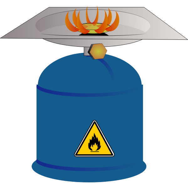 Vector image of camping gas cooker