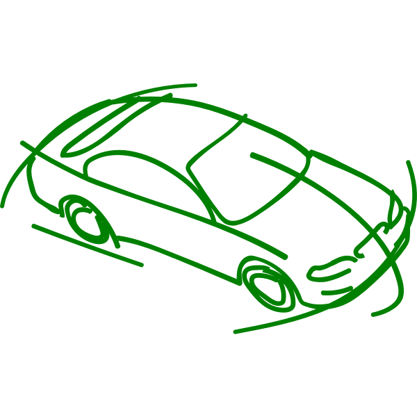 Sketch of a modern car