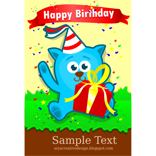 Download Birthday card template vector image | Free SVG