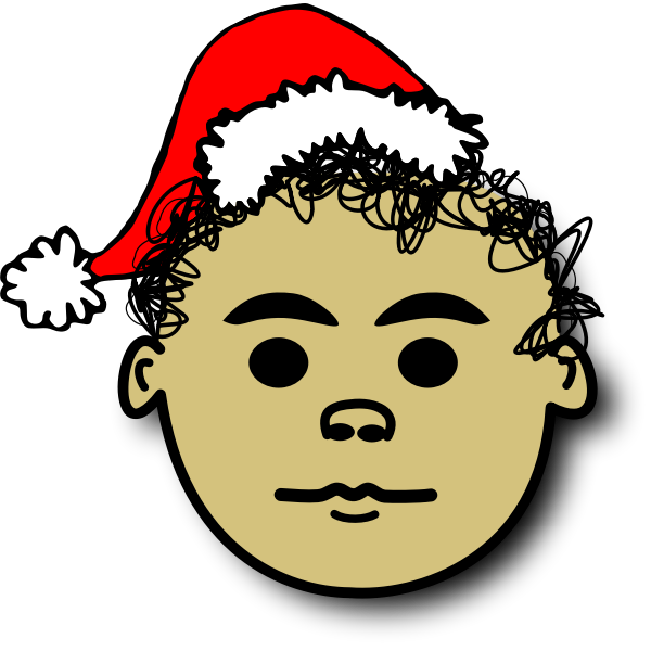 Santa Claus boy with curly hair vector