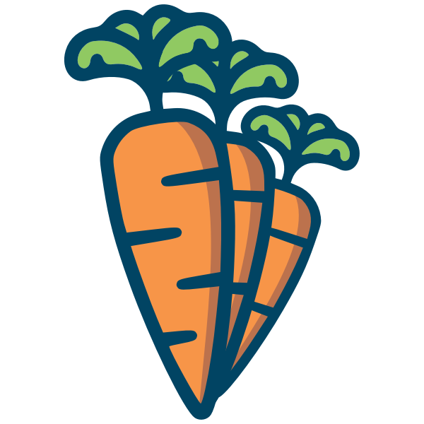 Three carrots drawing