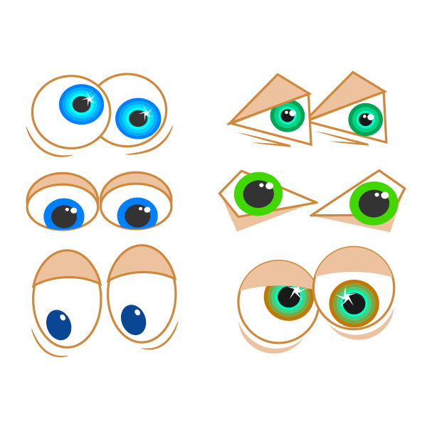 Cartoon eyes image | Free SVG