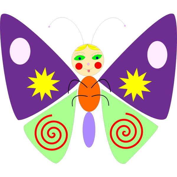 Colorful butterfly vector graphics