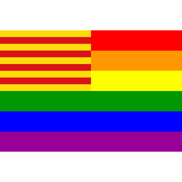 Catalonia rainbow flag