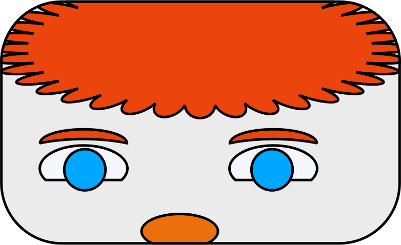 Cartoon face icon clip art