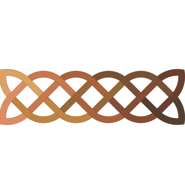 2D Celtic knot in brown shades vector graphics