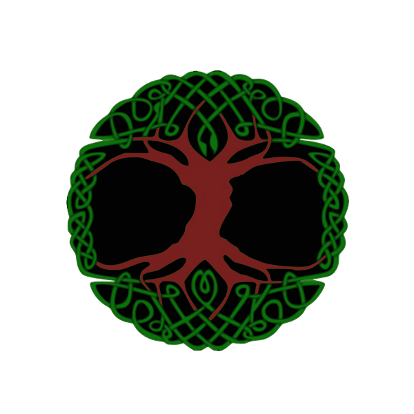 Vector clip art of colored Celtic tree