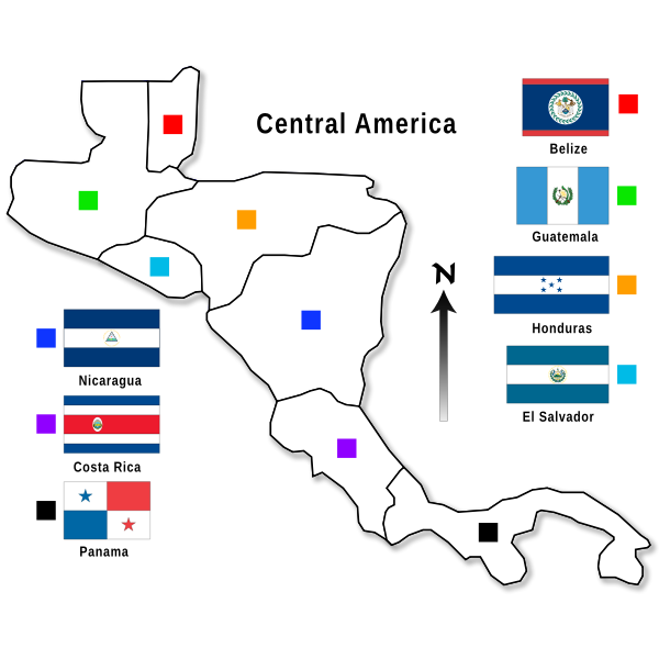 Central America info-graphic