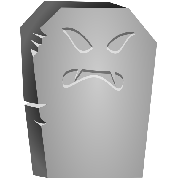 Download Vector image of angry Halloween tombstone | Free SVG