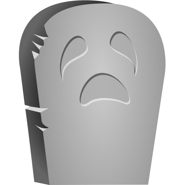 Vector clip art of Halloween tombstone
