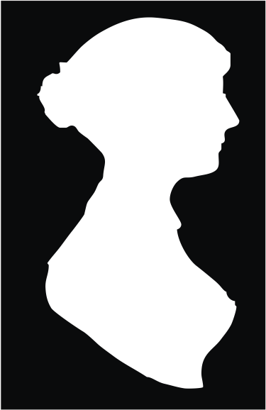 Charlotte Brontë bust silhouette