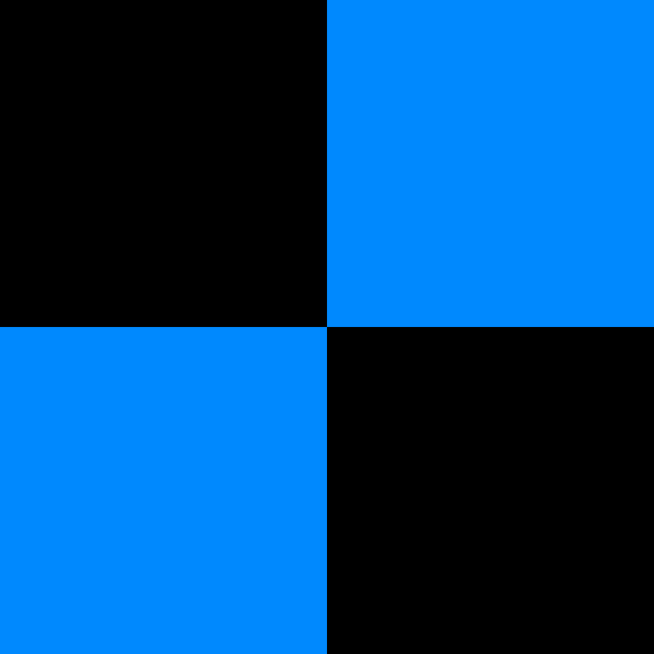 Checkerboard blue and black