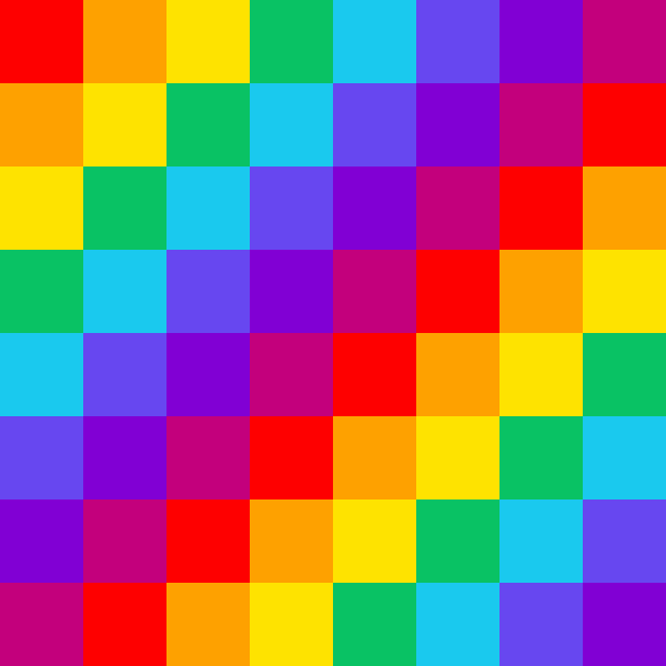 checkerboard rainbow