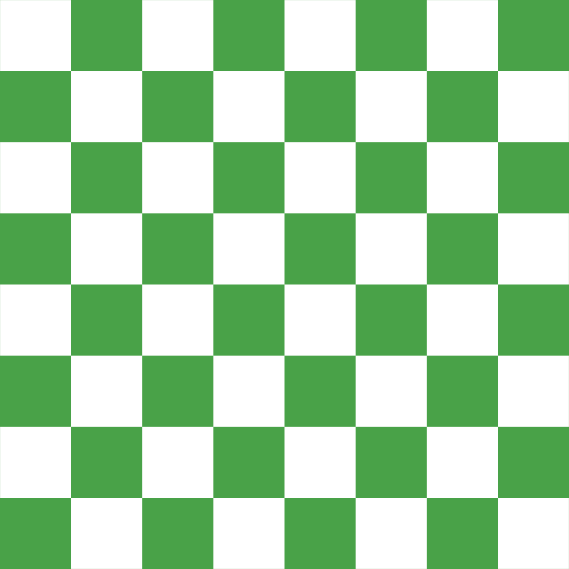 Chessboard green and white pattern
