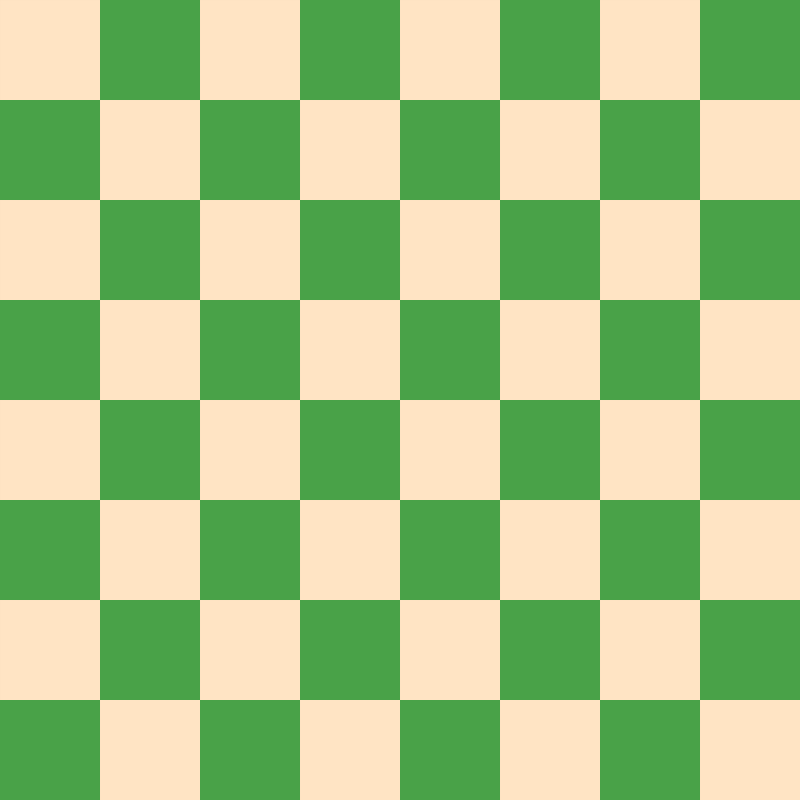 Chessboard green and bisque color