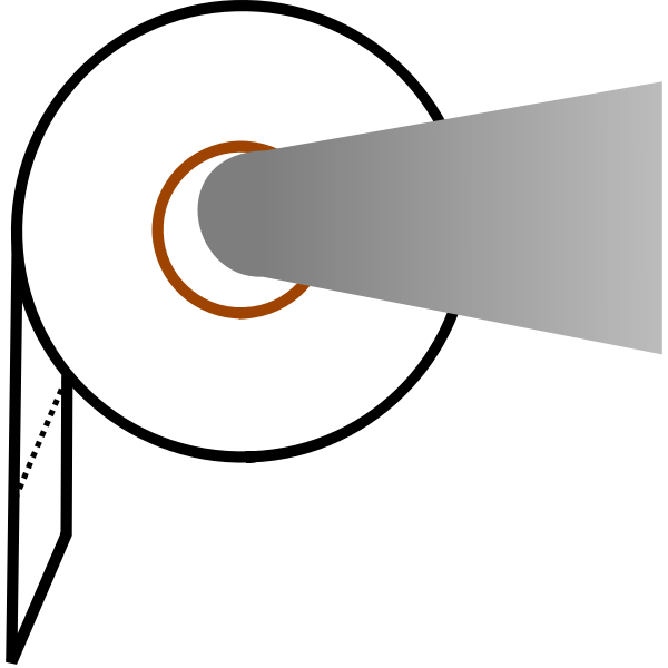 Vector illustration of roll of toilet paper rolled over