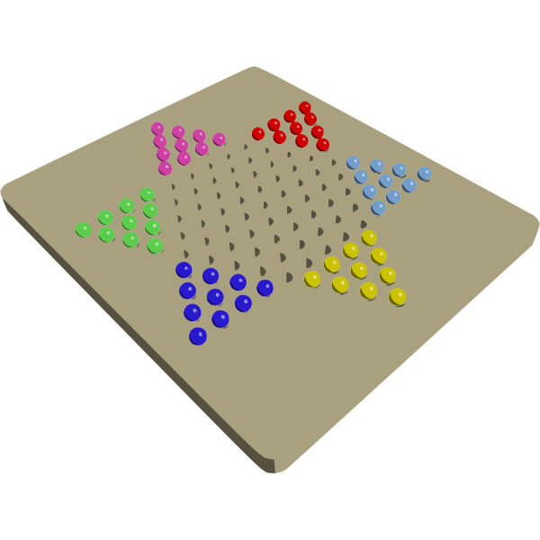 Chinese checkers game board vector image