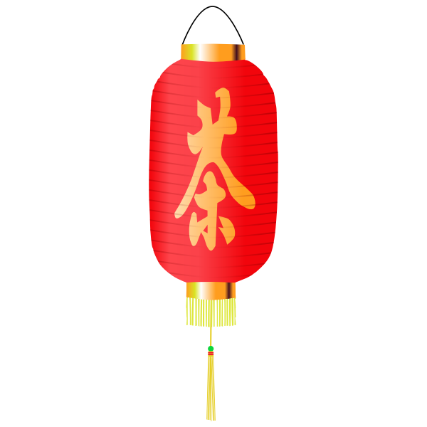 Red Chinese lantern vector graphics