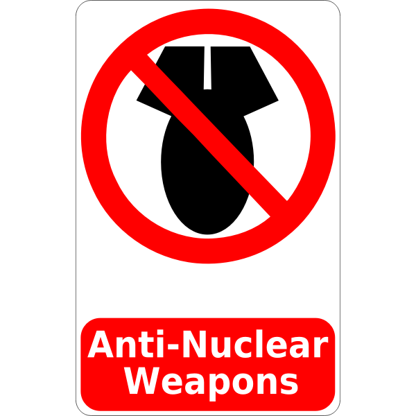 Anti-Nuclear weapons sign vector image