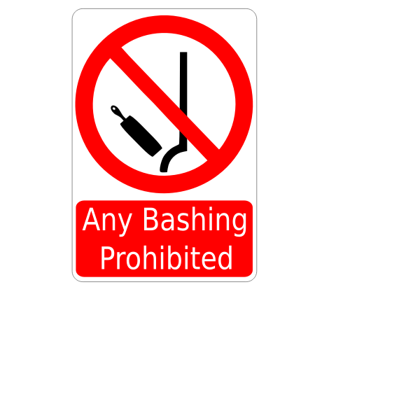 Bashing prohibited sign vector image