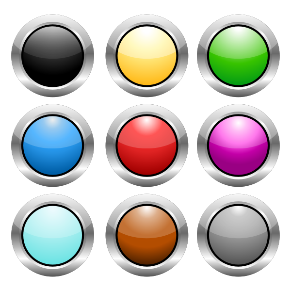 Round steel buttons