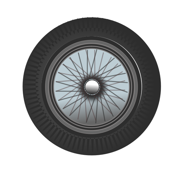 Classic car wheel vector image