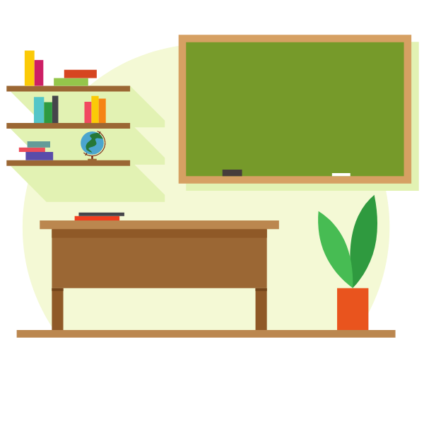 Blackboard in the classroom