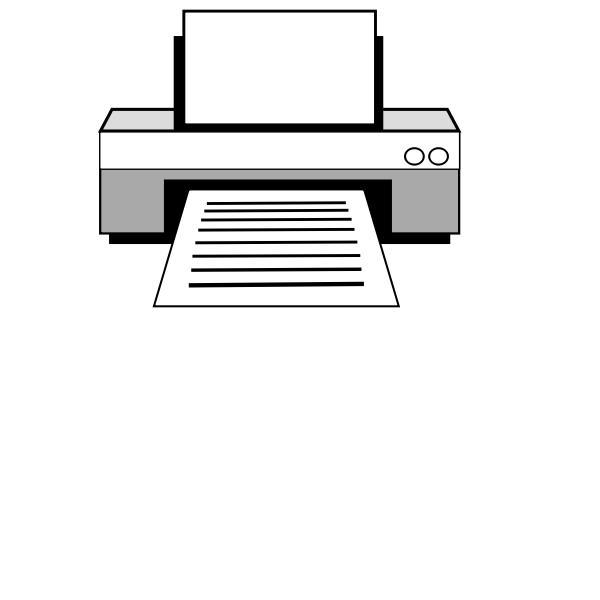 Laser printer vector image