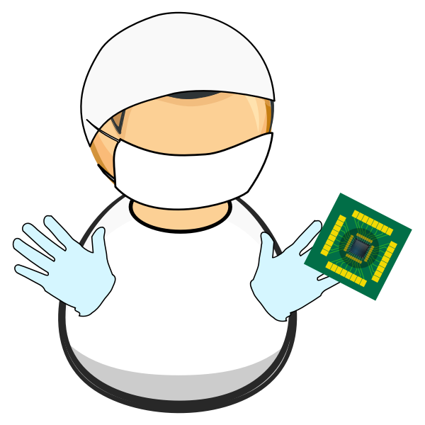 Clean lab worker